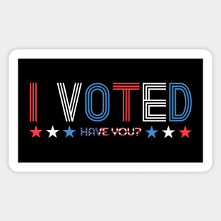 I Voted, Have You? Democracy Dark Background Sticker